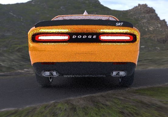 dodge challenger SRT Low-poly 3D model_3