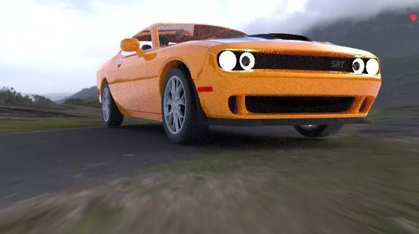 dodge challenger SRT Low-poly 3D model_0