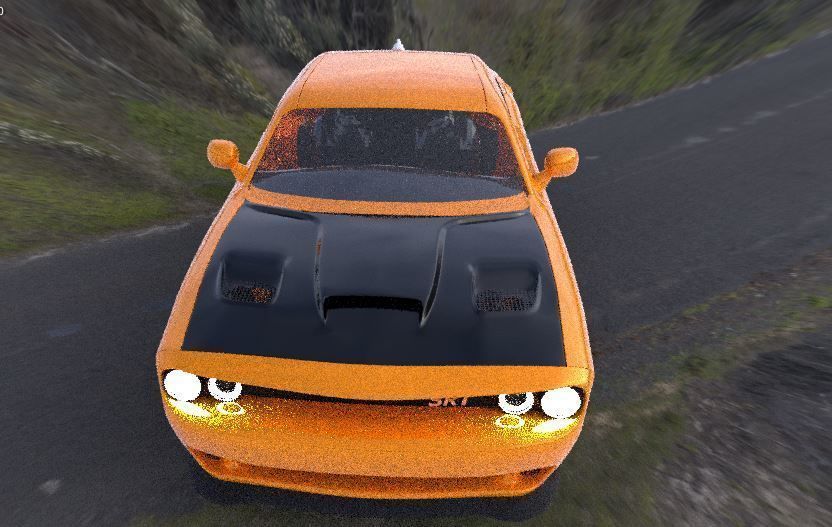 dodge challenger SRT Low-poly 3D model_6