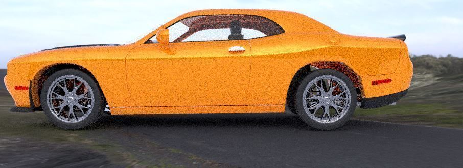 dodge challenger SRT Low-poly 3D model_2