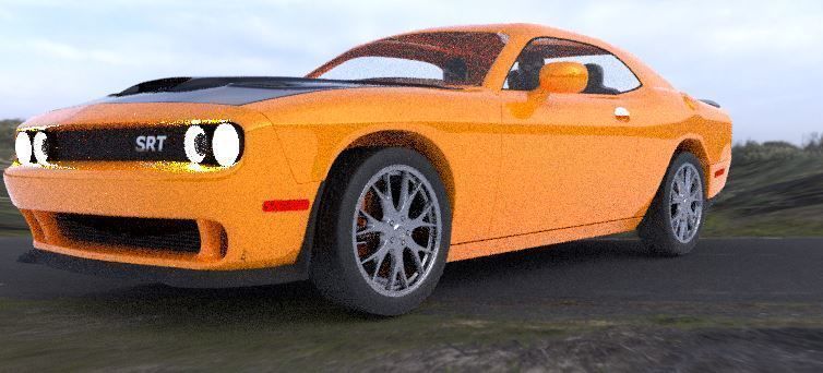 dodge challenger SRT Low-poly 3D model_1