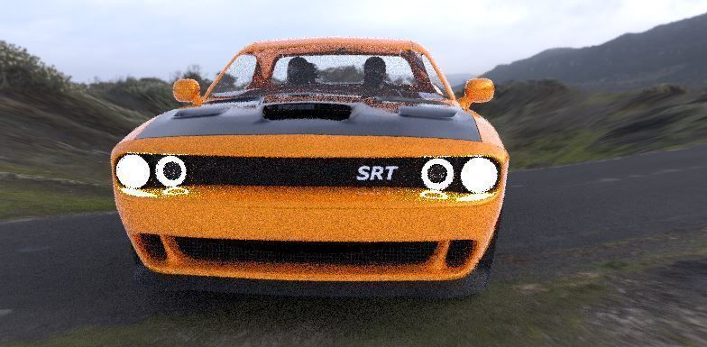 dodge challenger SRT Low-poly 3D model_5