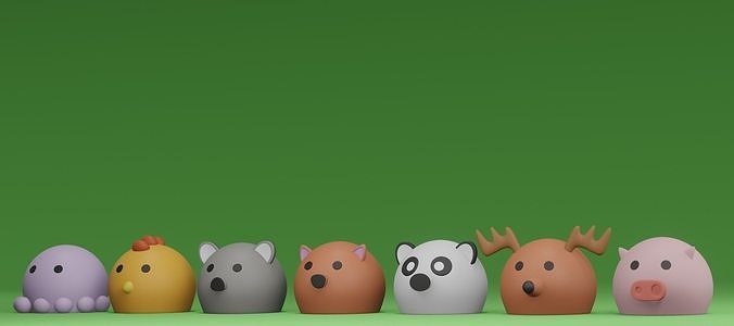 Squish Toys 3D model Collection 3D model