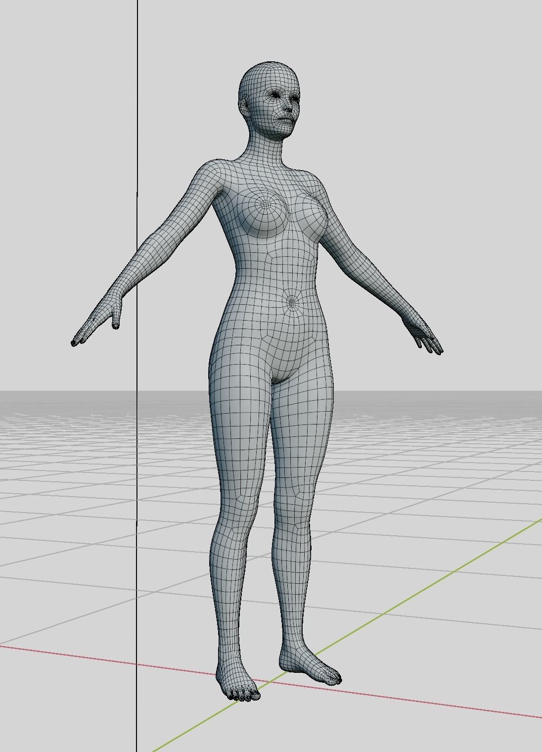Female woman in bikini Low-poly 3D model_49