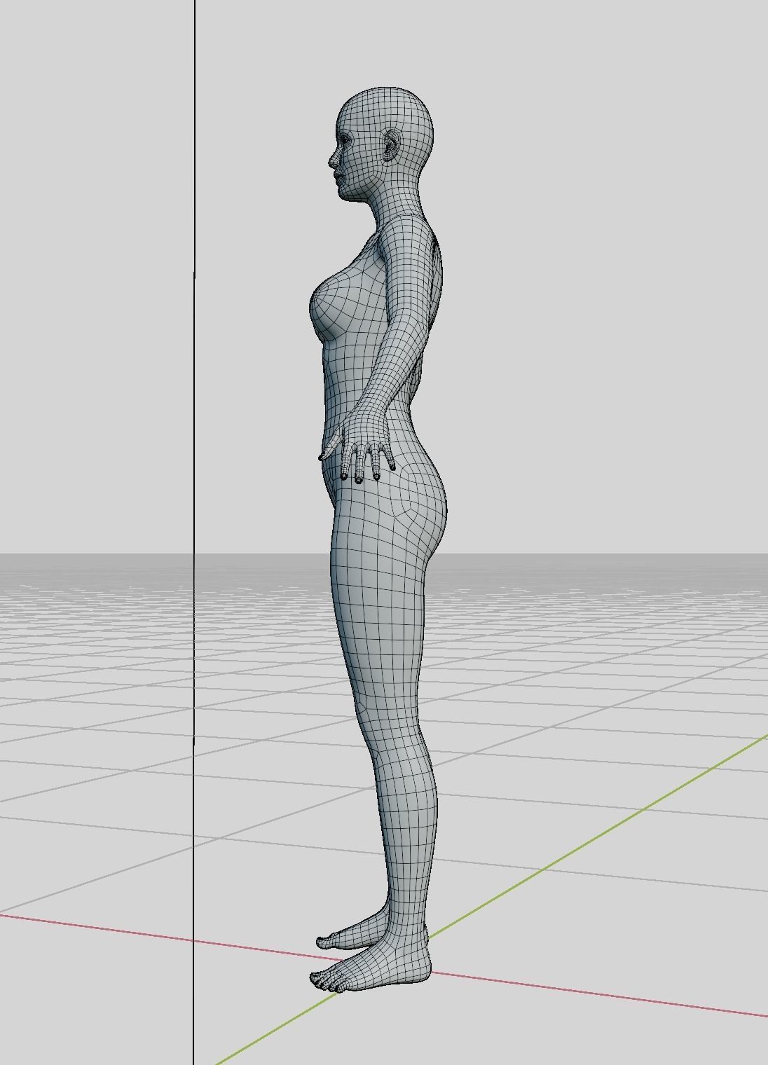 Female woman in bikini Low-poly 3D model_42