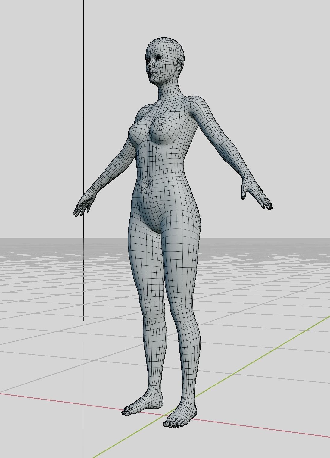 Female woman in bikini Low-poly 3D model_40