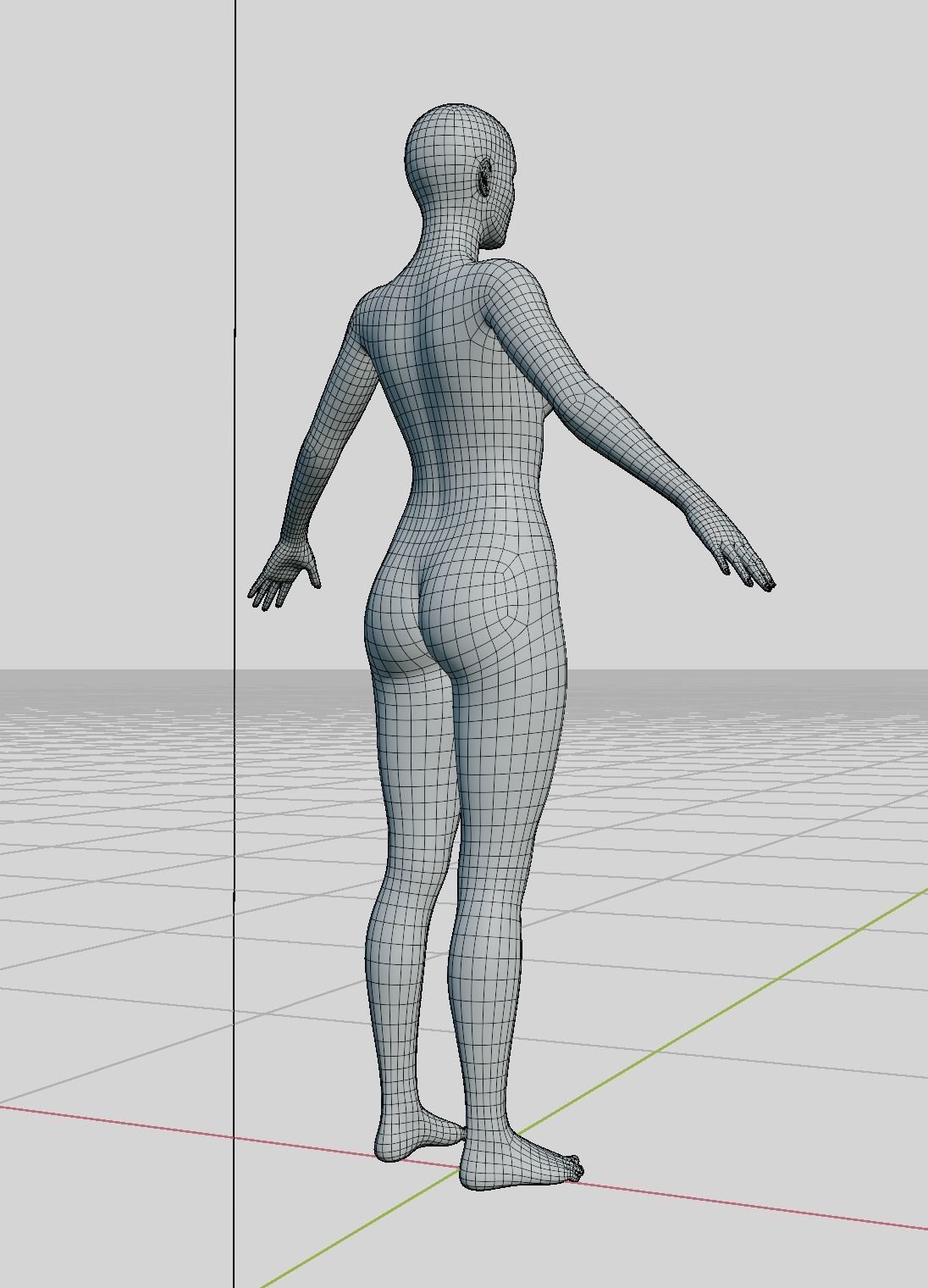 Female woman in bikini Low-poly 3D model_46