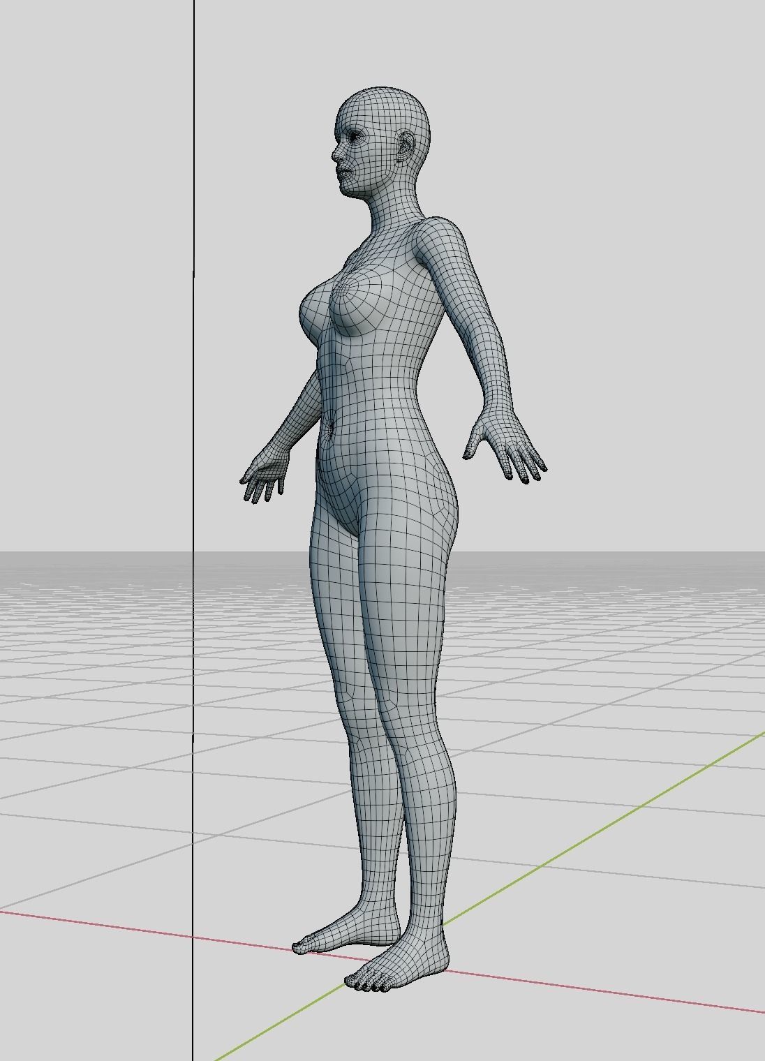Female woman in bikini Low-poly 3D model_41