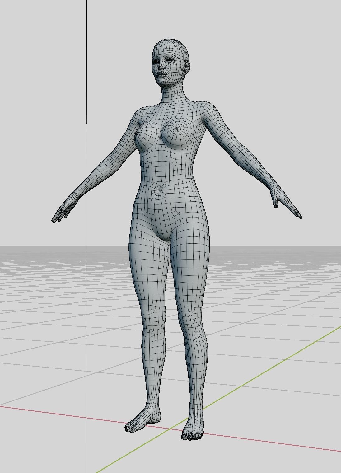 Female woman in bikini Low-poly 3D model_38