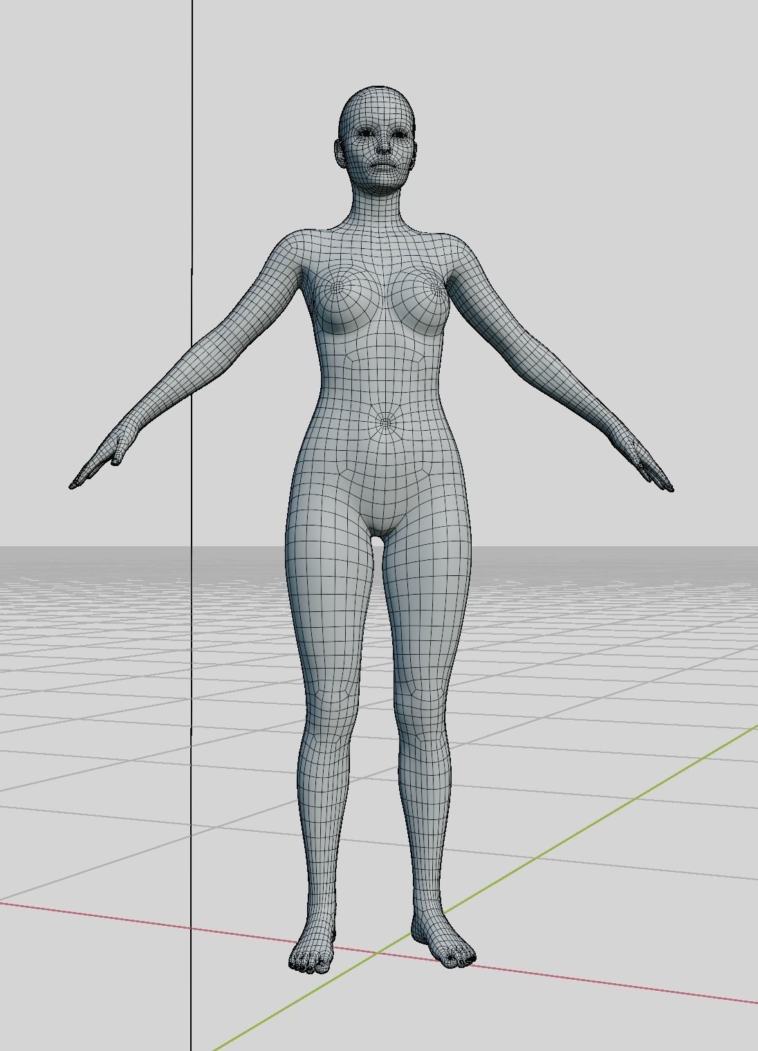 Female woman in bikini Low-poly 3D model_50