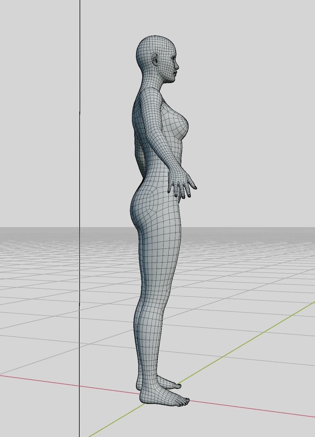 Female woman in bikini Low-poly 3D model_47
