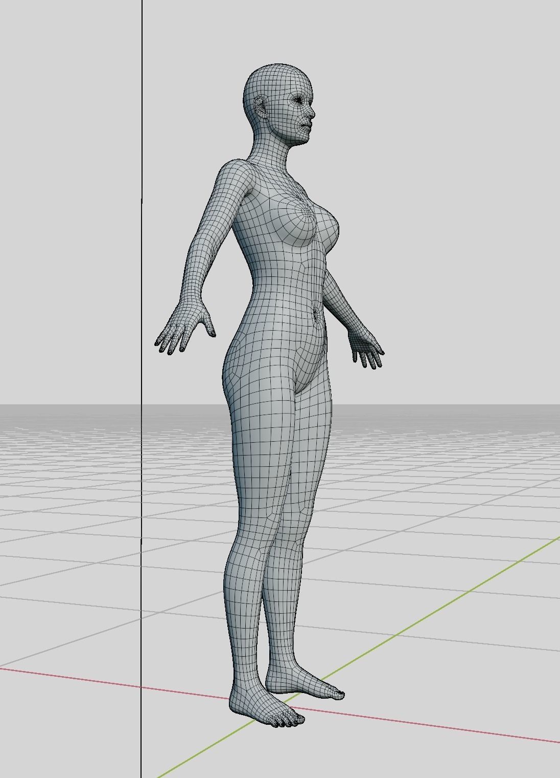 Female woman in bikini Low-poly 3D model_48