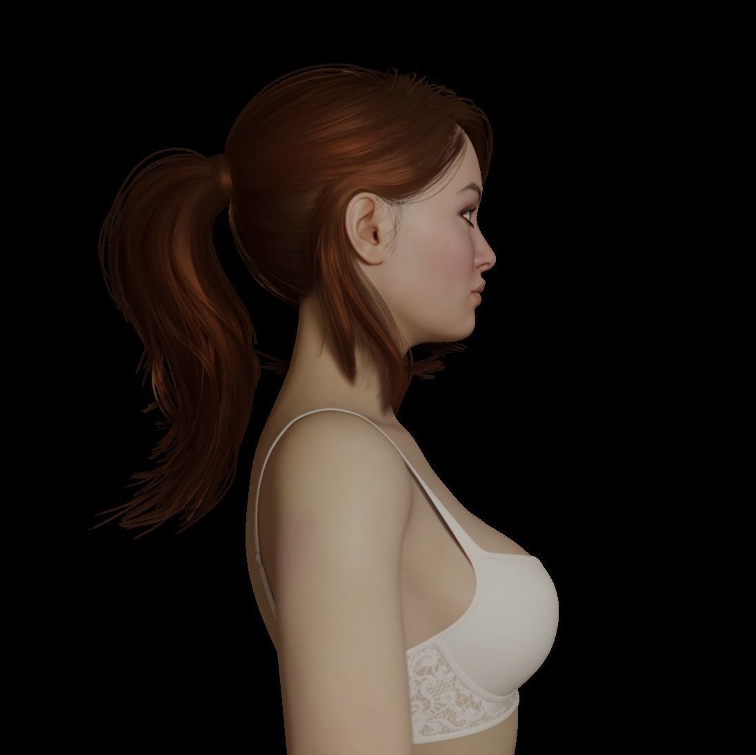 Female woman in bikini Low-poly 3D model_29