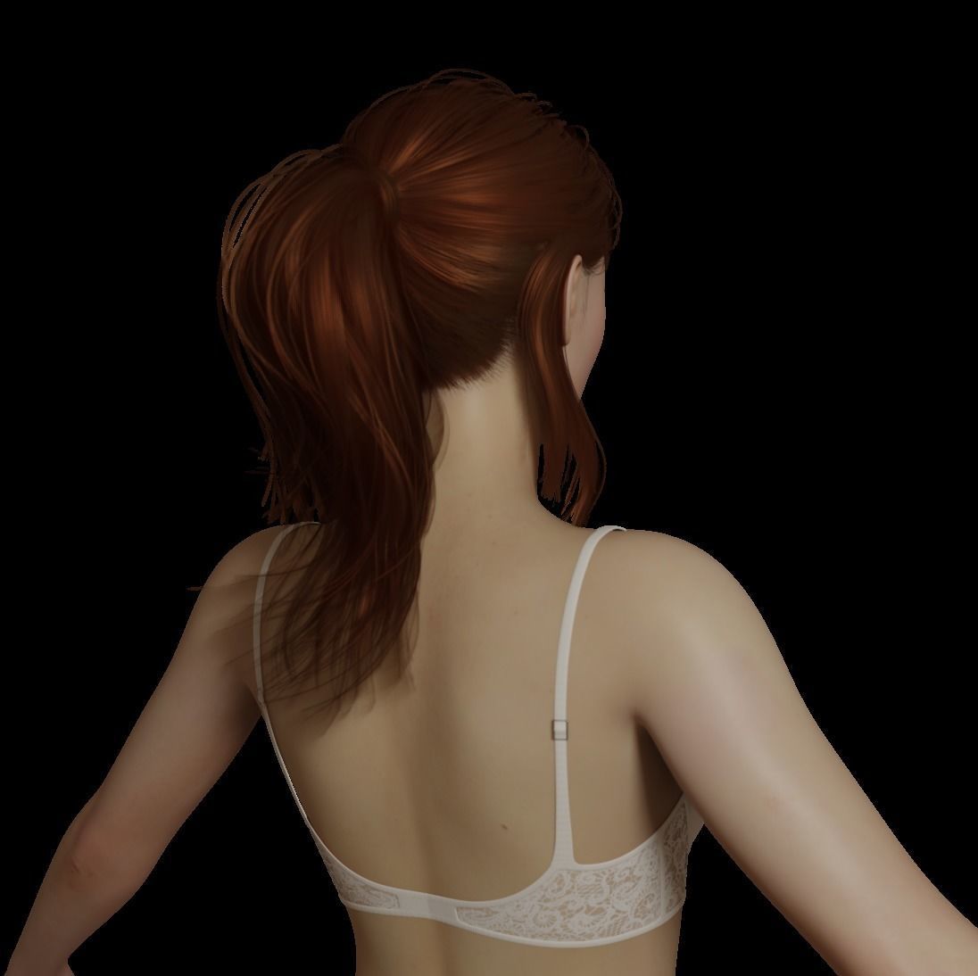 Female woman in bikini Low-poly 3D model_27