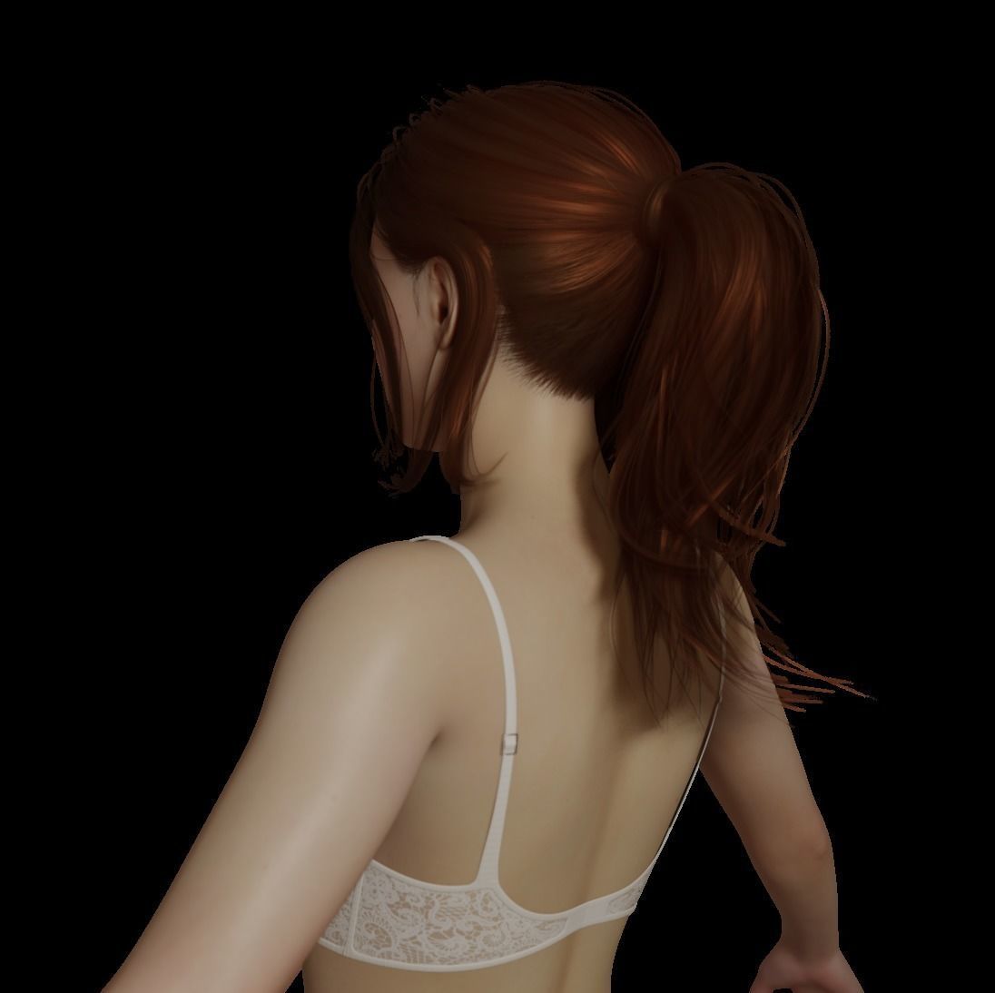 Female woman in bikini Low-poly 3D model_24