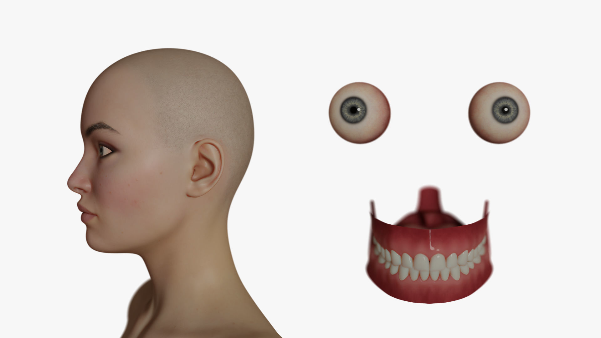 Female woman in bikini Low-poly 3D model_36