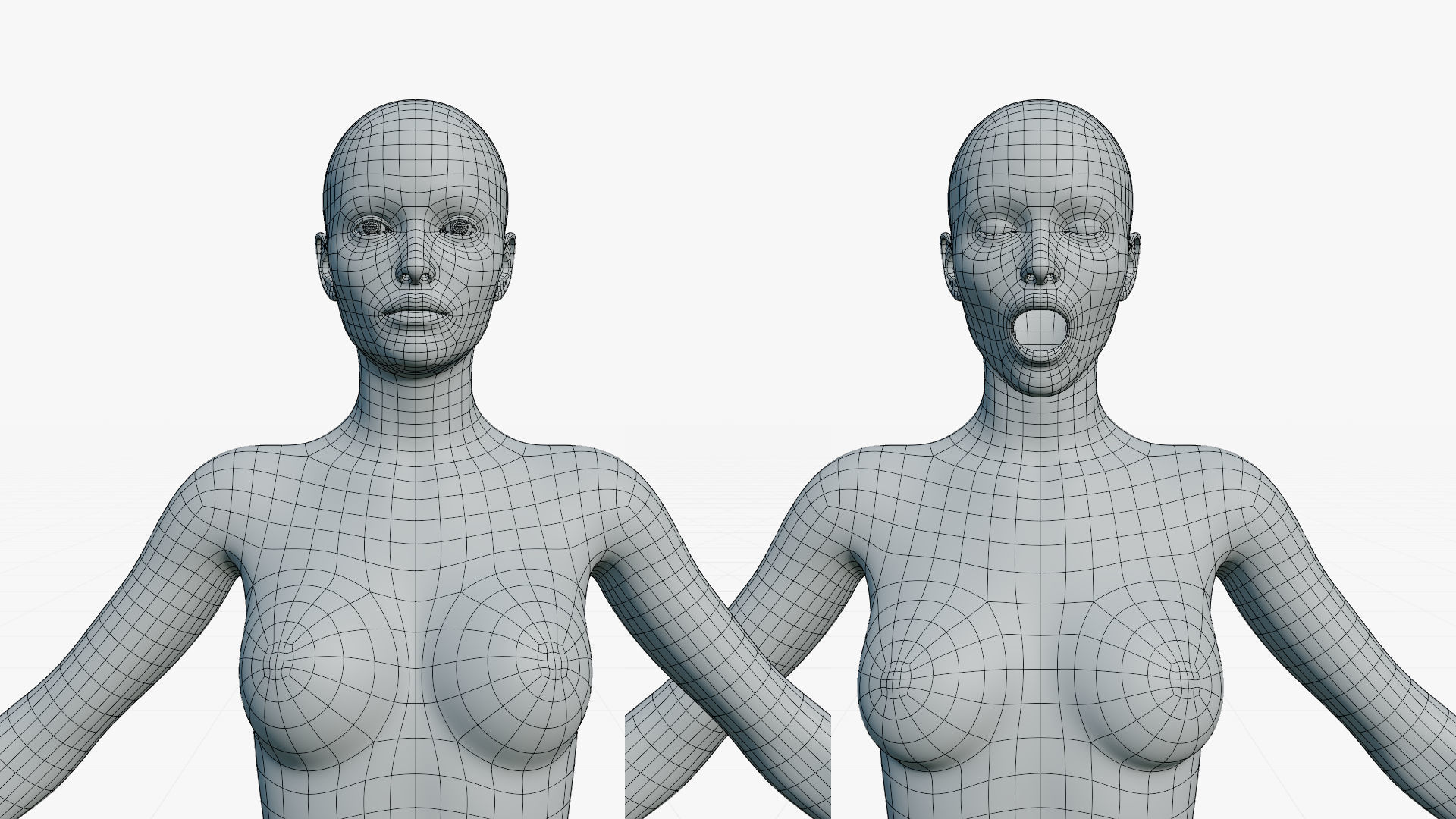 Female woman in bikini Low-poly 3D model_73