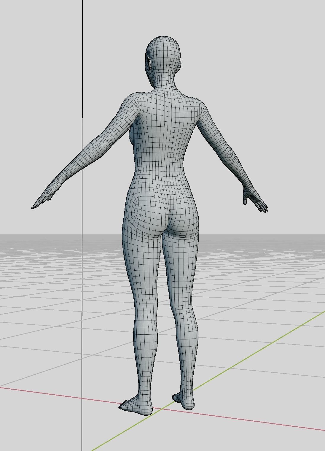Female woman in bikini Low-poly 3D model_44