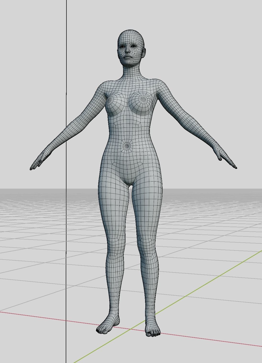Female woman in bikini Low-poly 3D model_51