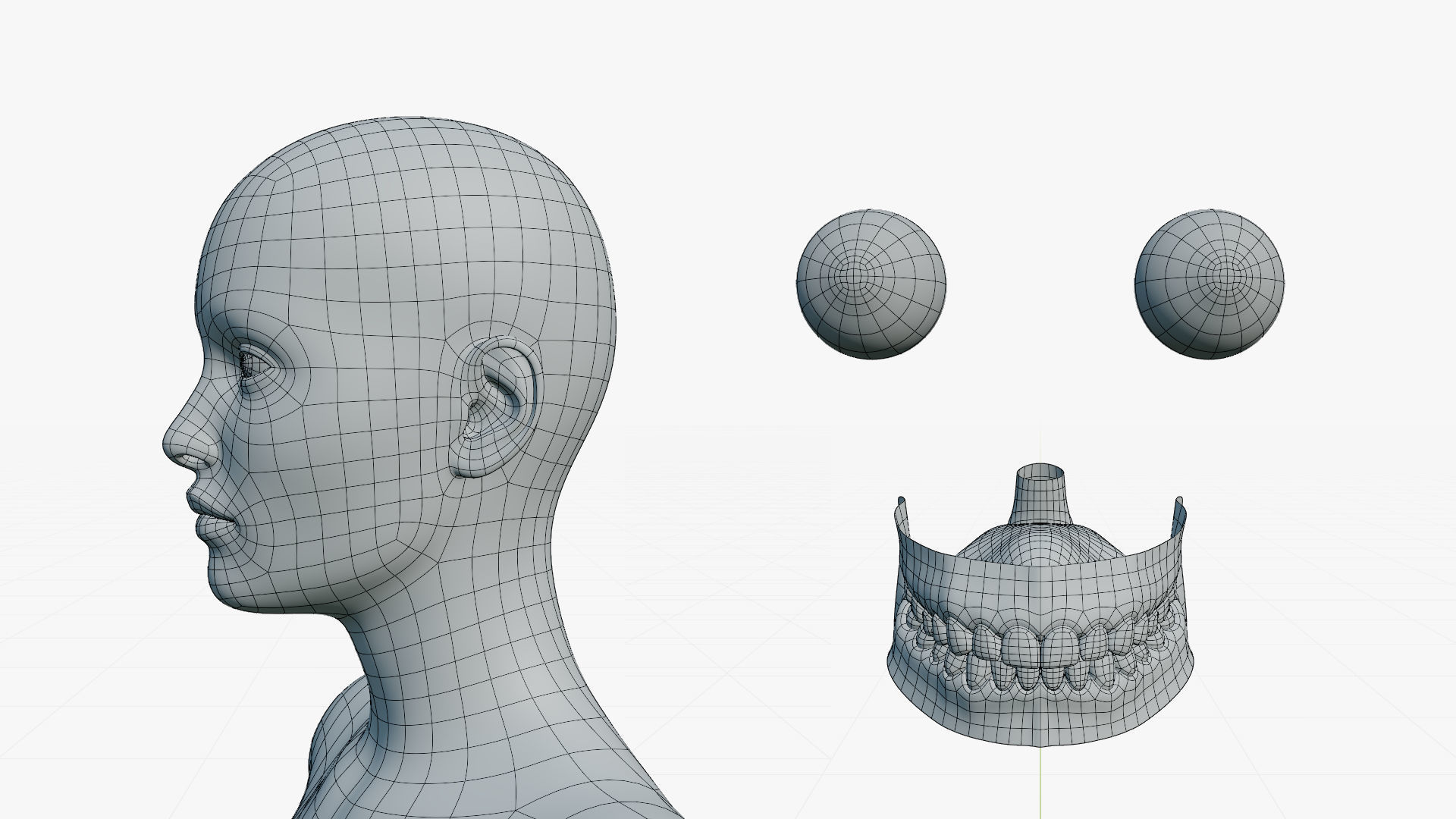 Female woman in bikini Low-poly 3D model_37