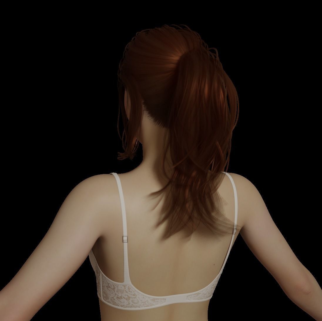 Female woman in bikini Low-poly 3D model_25