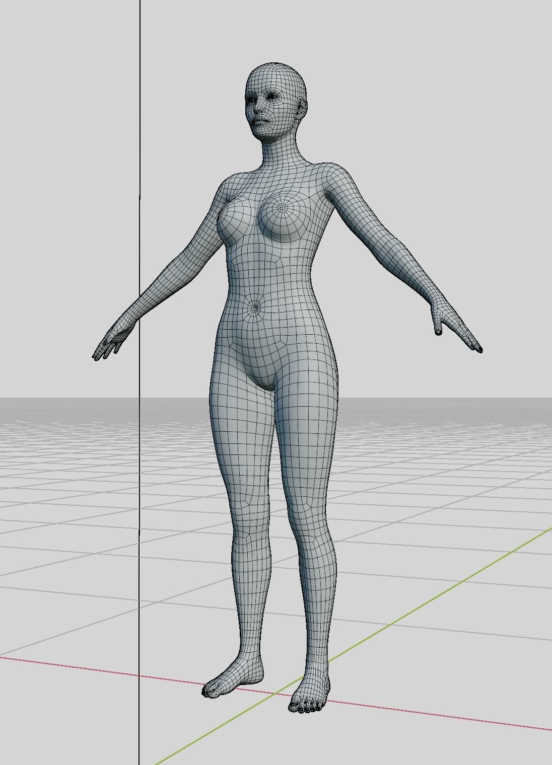 Female woman in bikini Low-poly 3D model_39