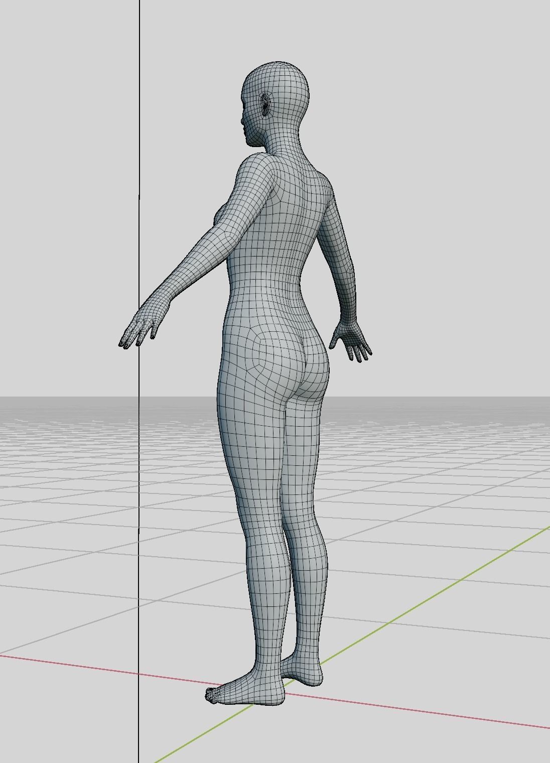 Female woman in bikini Low-poly 3D model_43