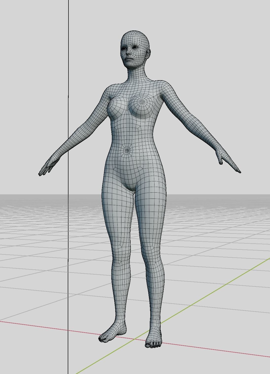 Female woman in bikini Low-poly 3D model_52