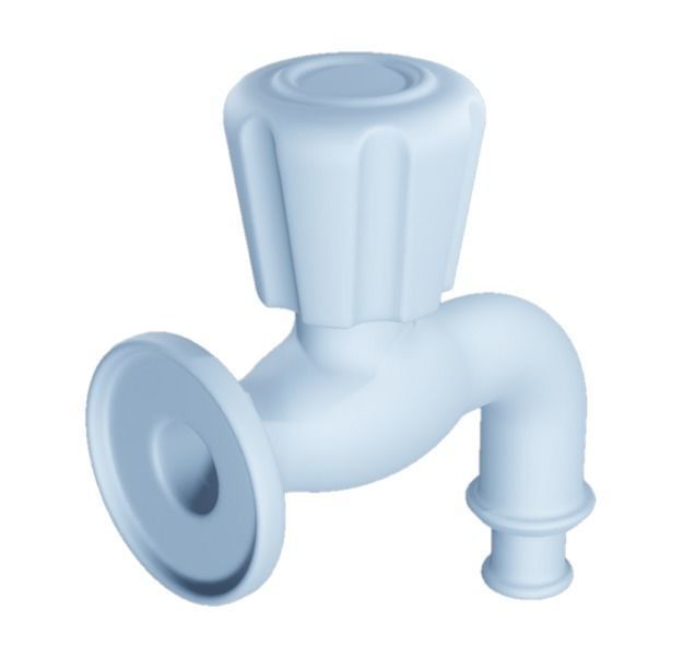 Plastic Water Tap Low-poly 3D model_3