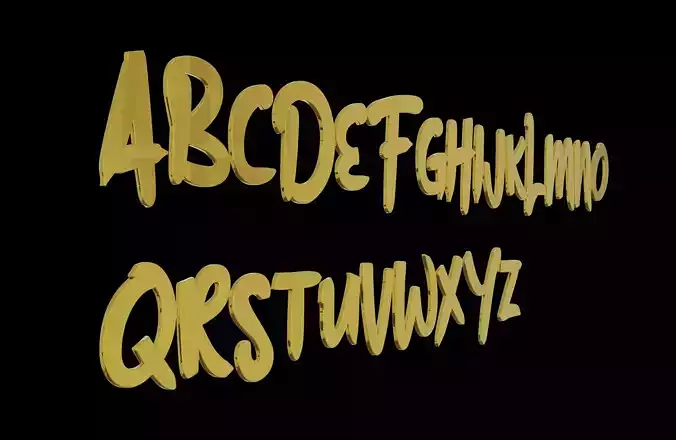 3D Gold  and Silver Text font