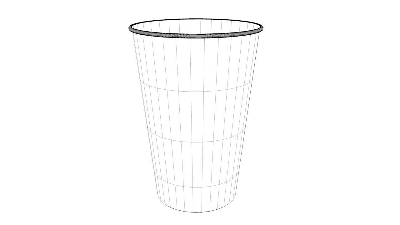 3d Cup Low-poly 3D model_3