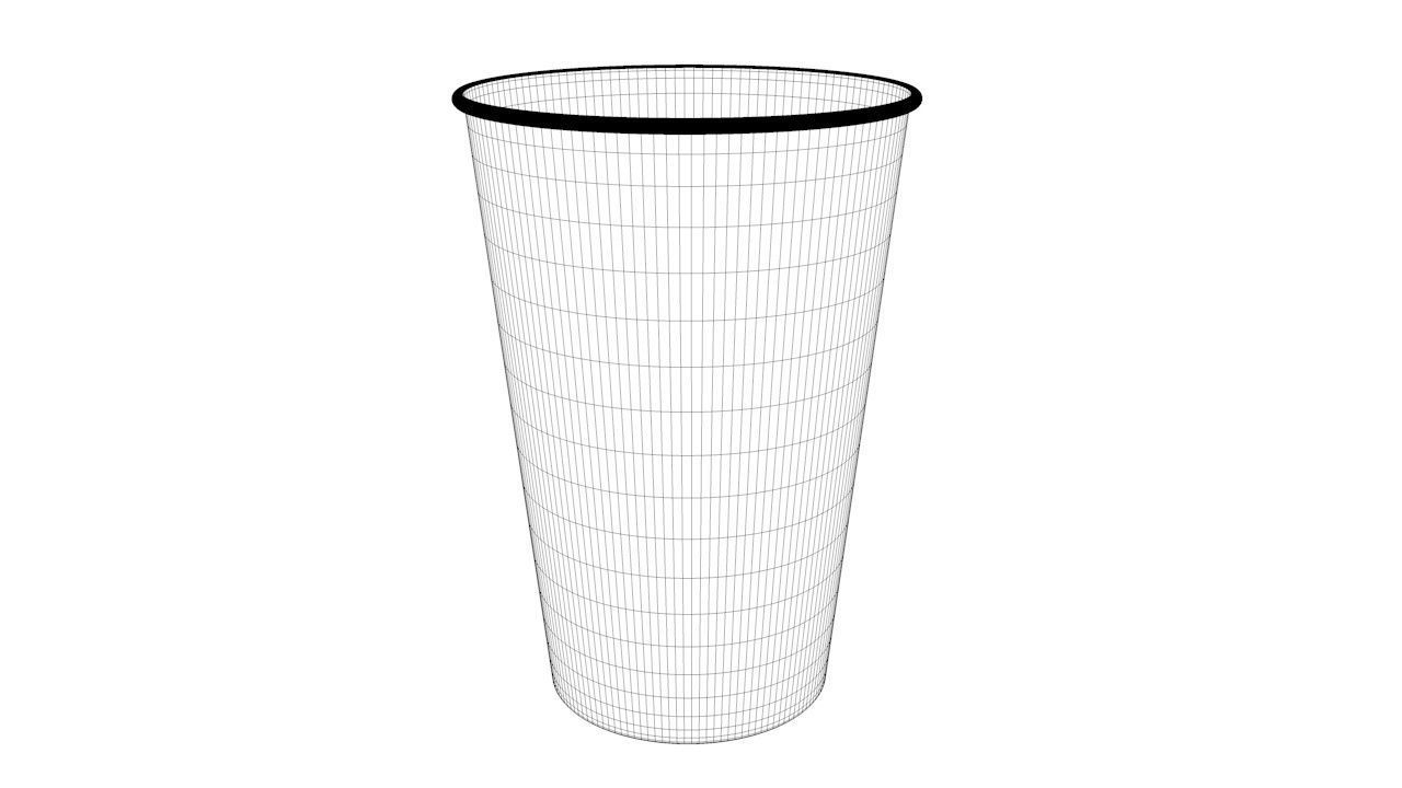 3d Cup Low-poly 3D model_4