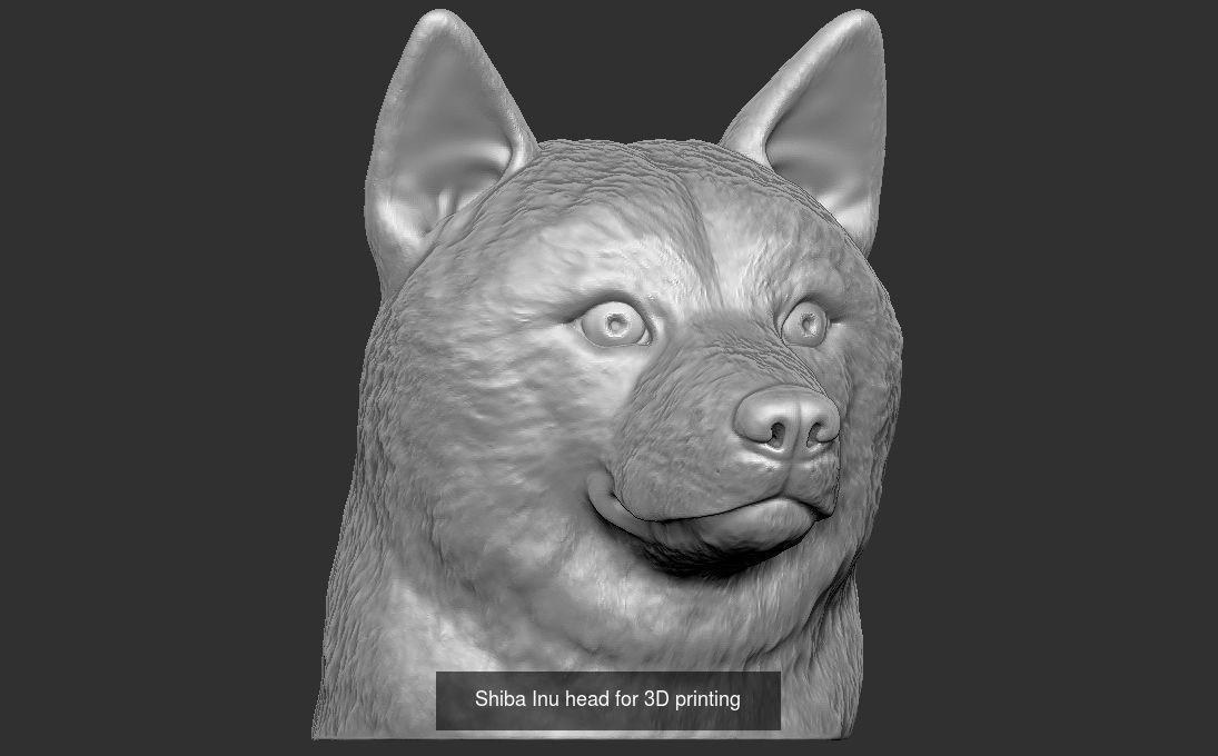 Dog heads collection for 3D printing _7