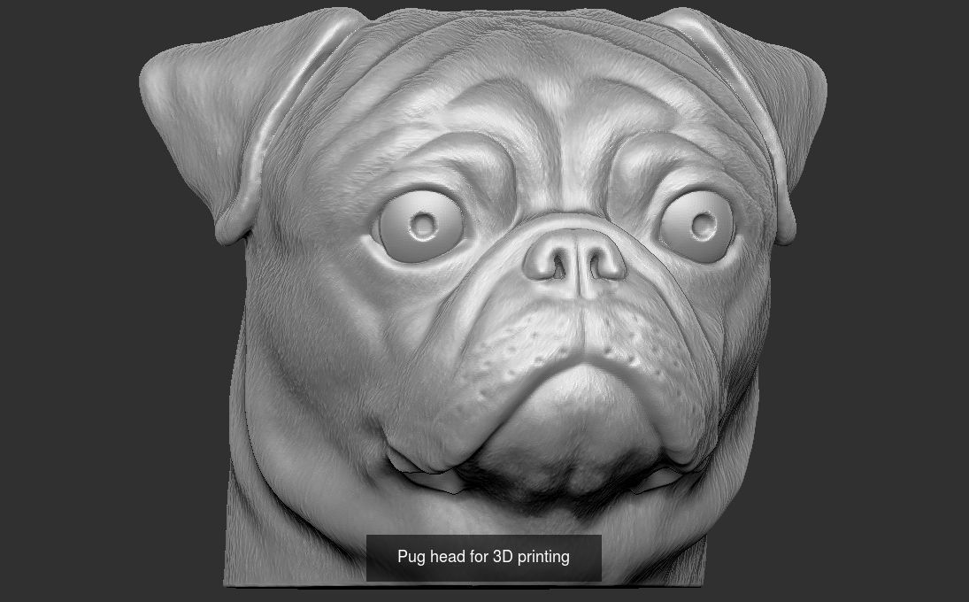 Dog heads collection for 3D printing _12