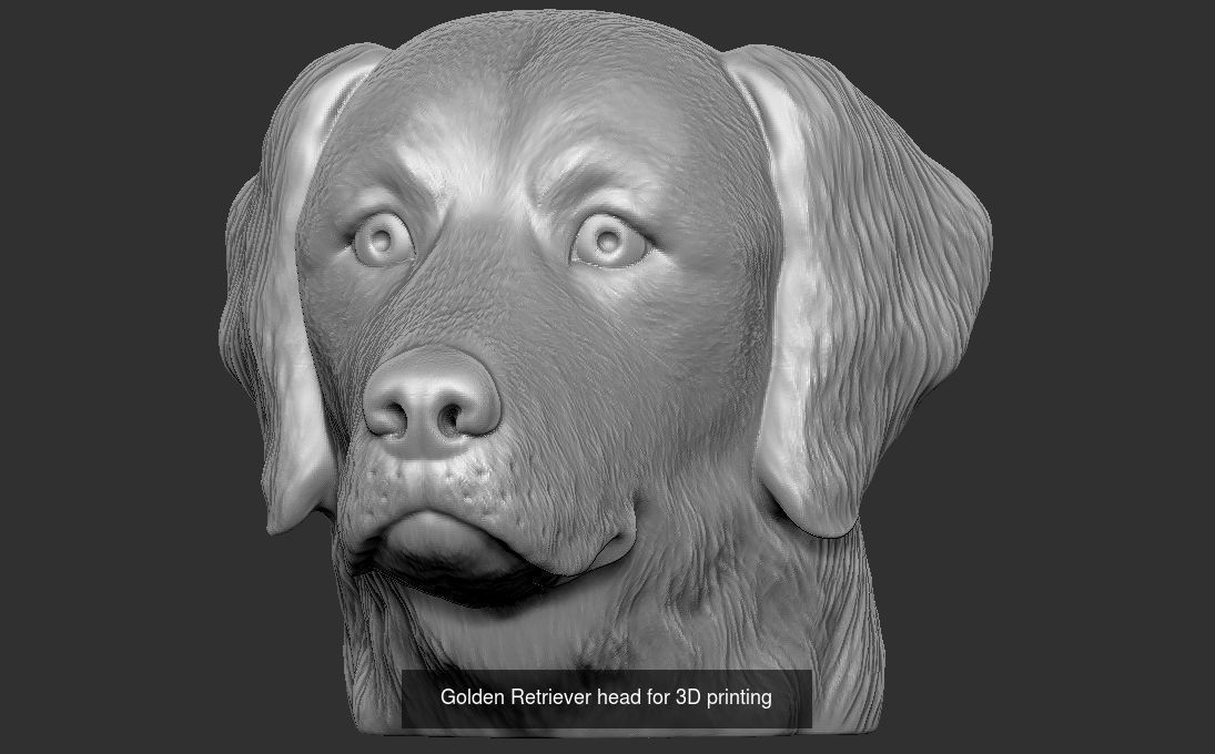 Dog heads collection for 3D printing _10