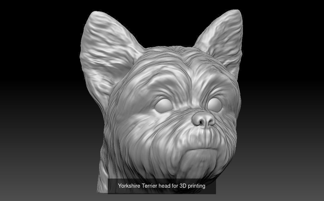 Dog heads collection for 3D printing _16