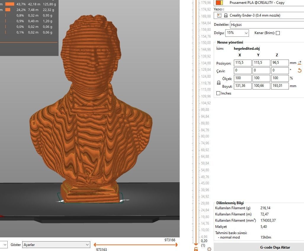 Hegel bust 3D print model_6