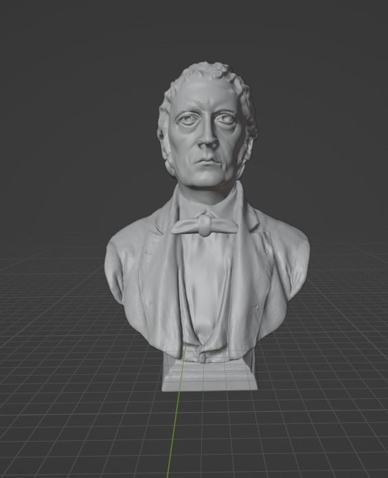 Hegel bust 3D print model_1