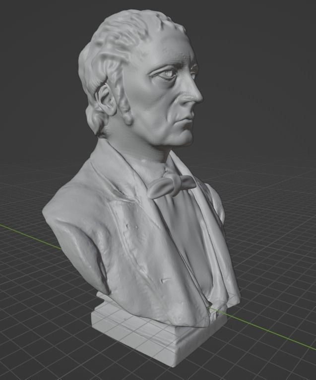 Hegel bust 3D print model_15