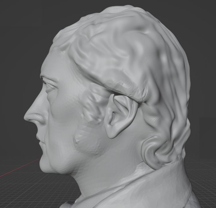 Hegel bust 3D print model_12