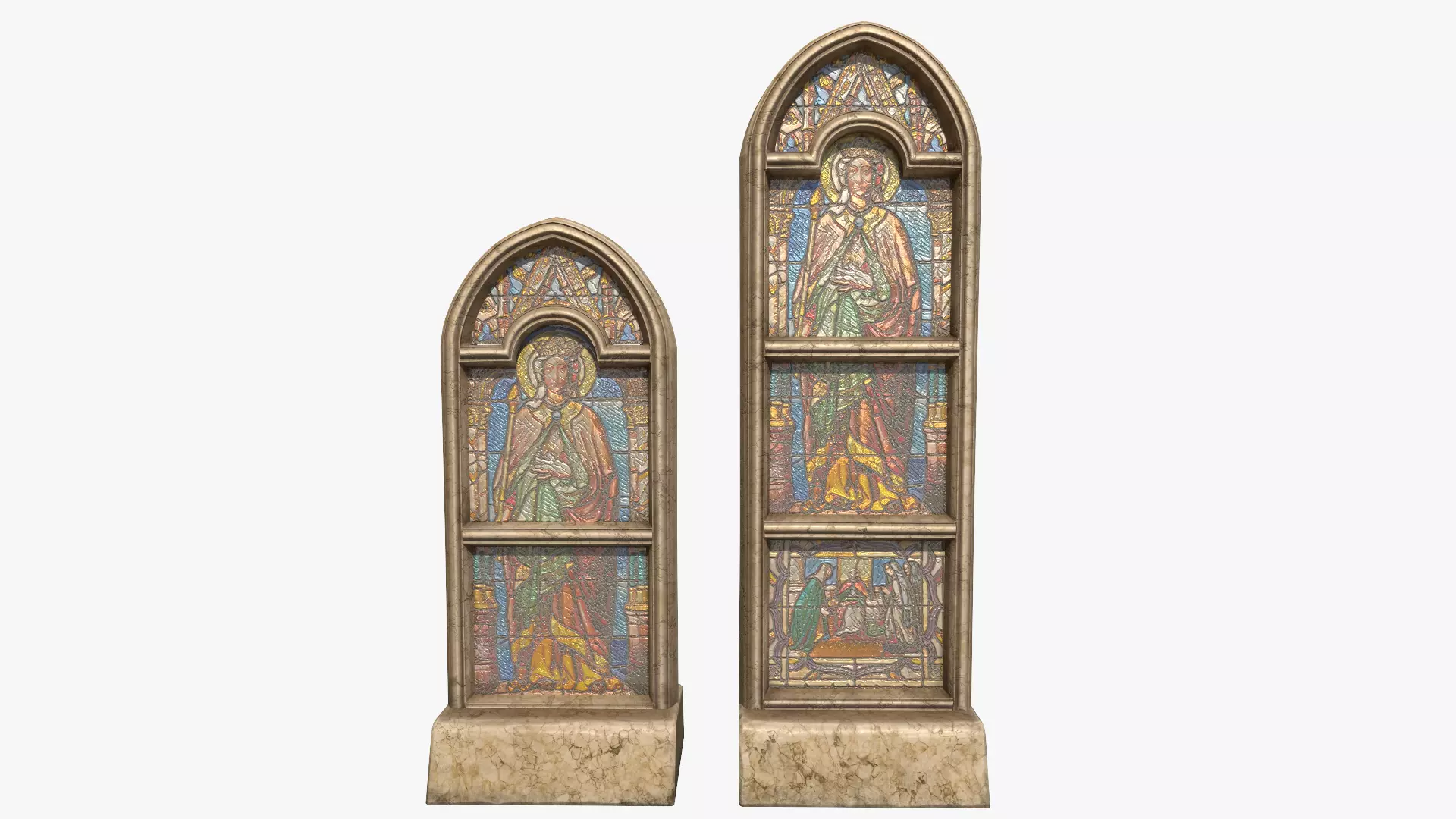 Church Window Low-poly 3D model