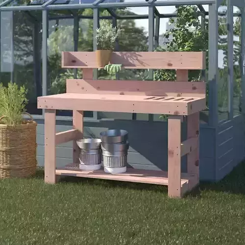 Thayer Cedar Potting Bench Long Chair