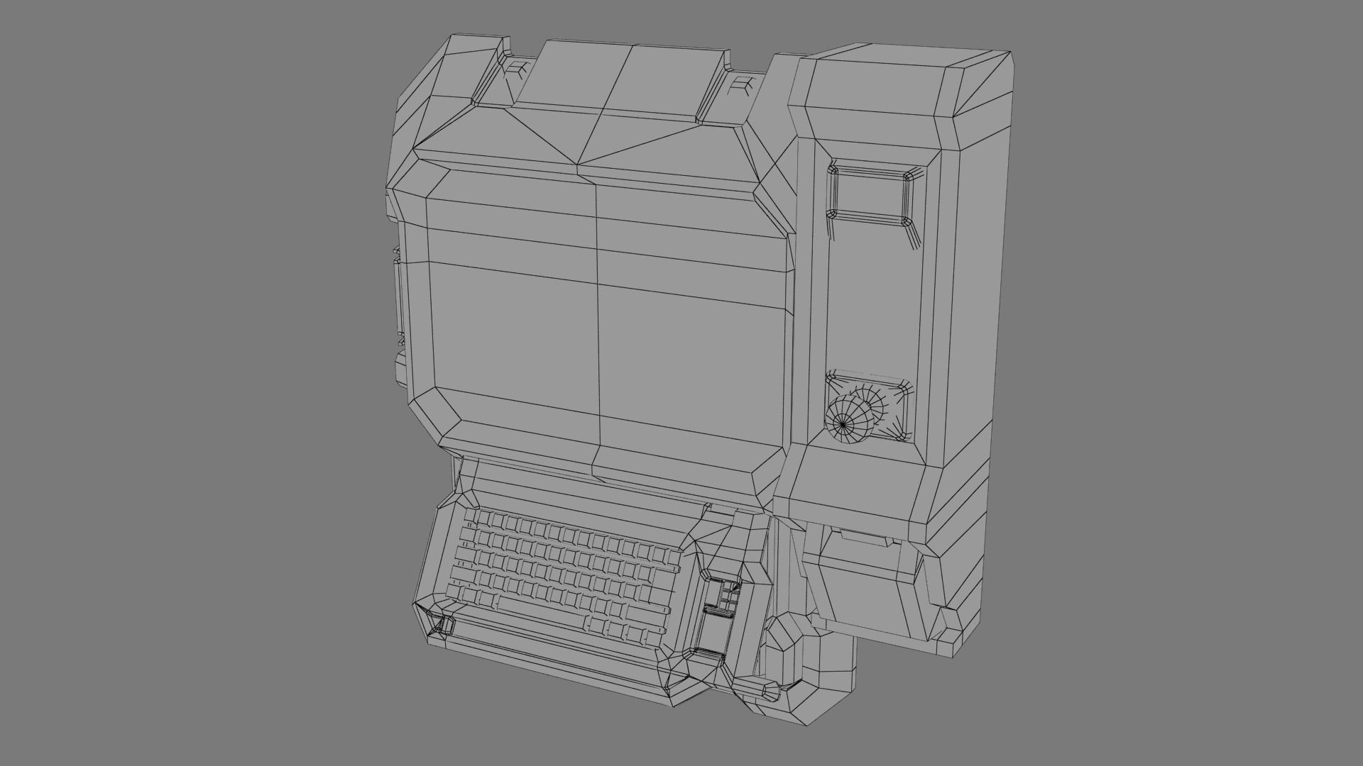 Sci-fi Monitor8 Low-poly 3D model_13