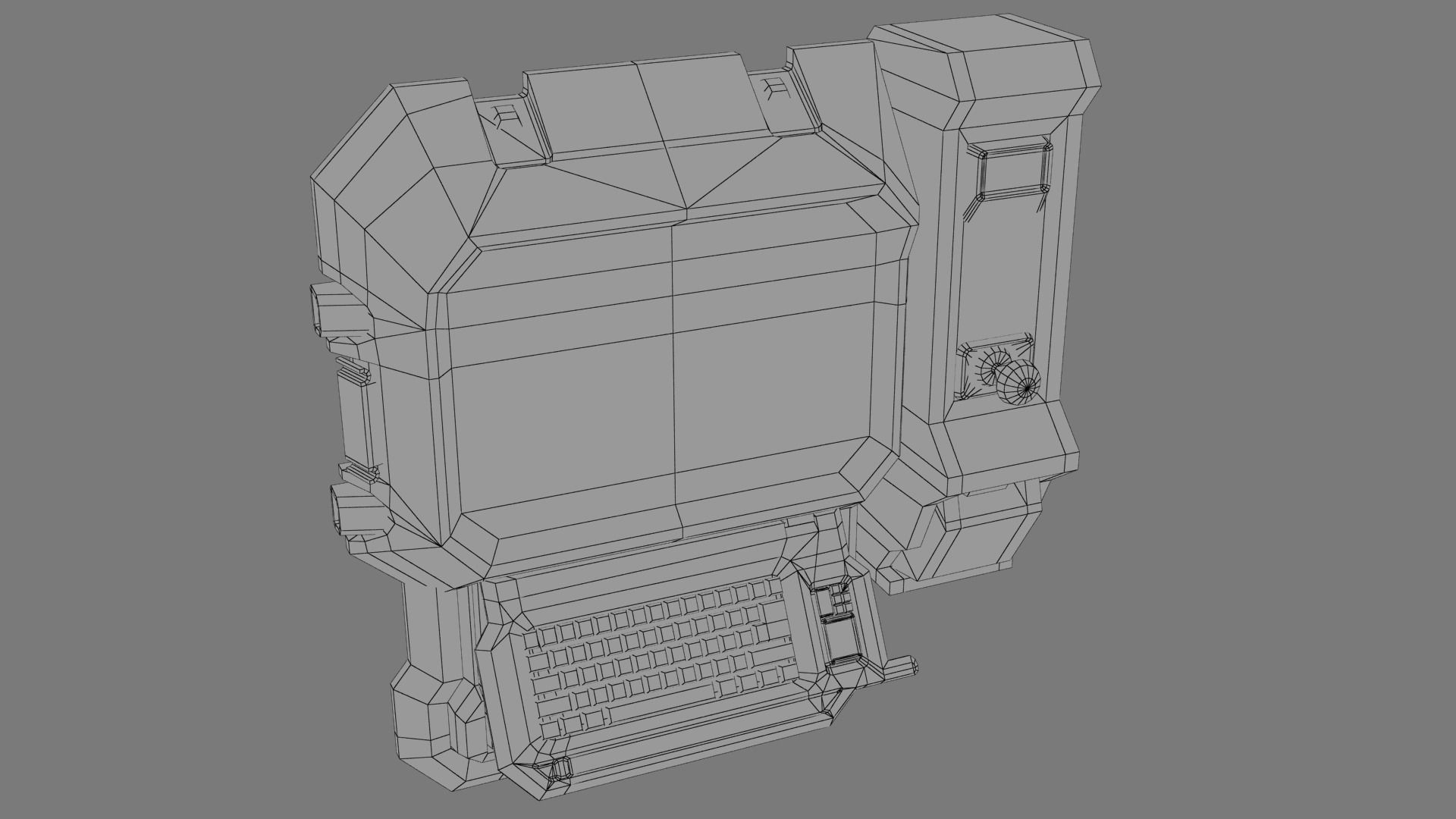 Sci-fi Monitor8 Low-poly 3D model_11