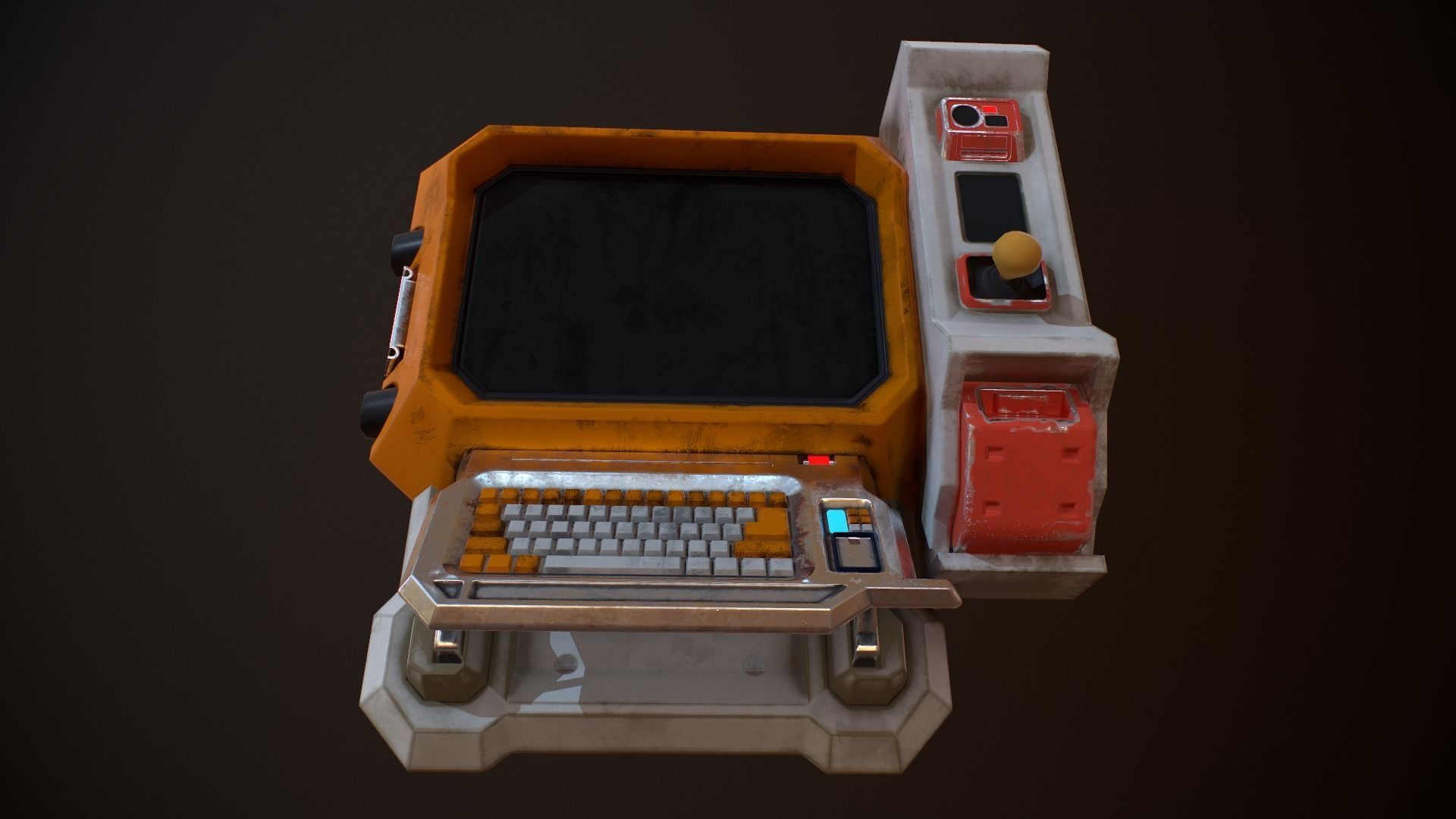 Sci-fi Monitor8 Low-poly 3D model_7
