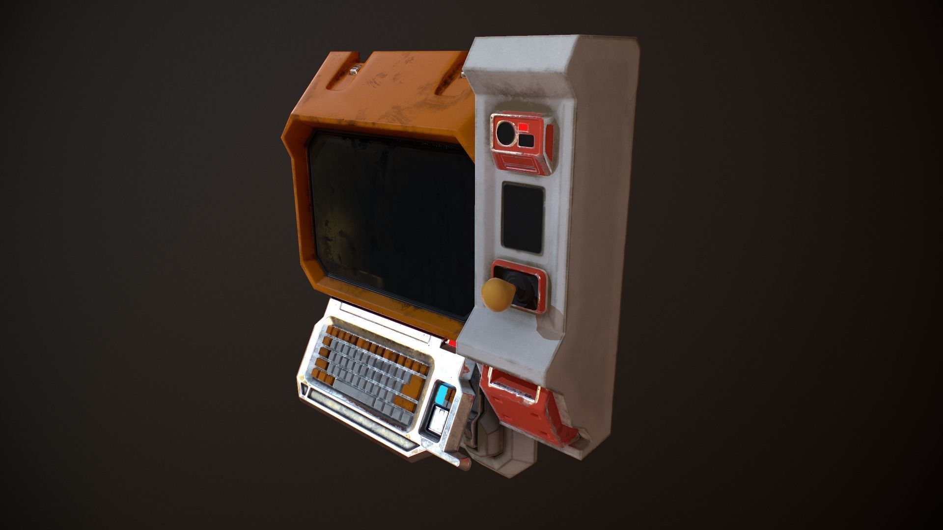 Sci-fi Monitor8 Low-poly 3D model_10