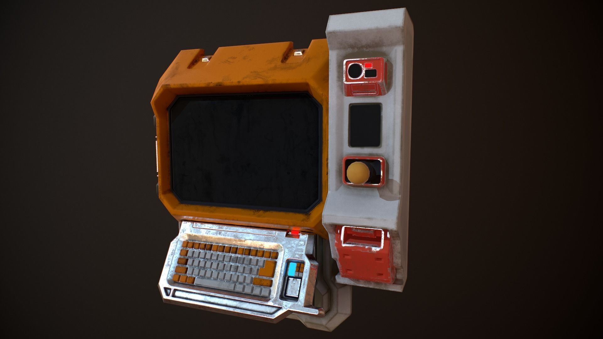 Sci-fi Monitor8 Low-poly 3D model_3