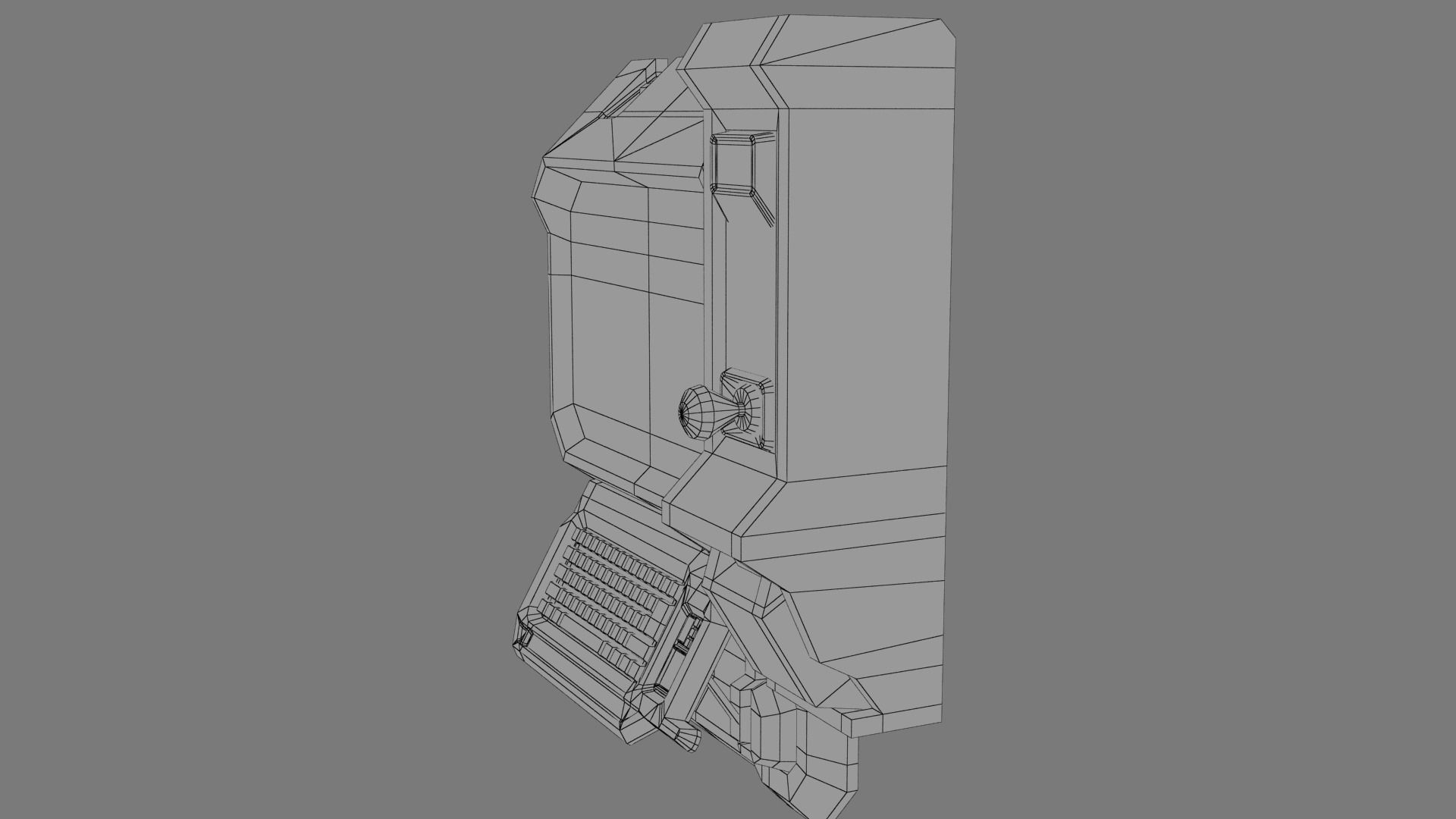 Sci-fi Monitor8 Low-poly 3D model_14