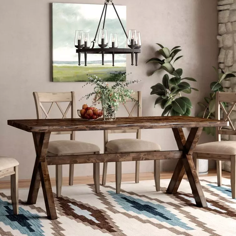 Orland Rubberwood Trestle Diner Table 3D model