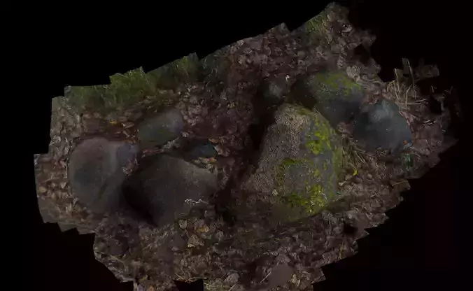 small stone pile Free low-poly 3D model